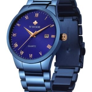 WWOOR ROMAN BLUE STEEL WATCH 30% off